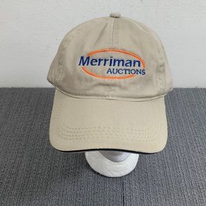 Merriman Auctions Baseball Hat Mens OSFM Tan Adjustable Strapback Cap OC GWT-333